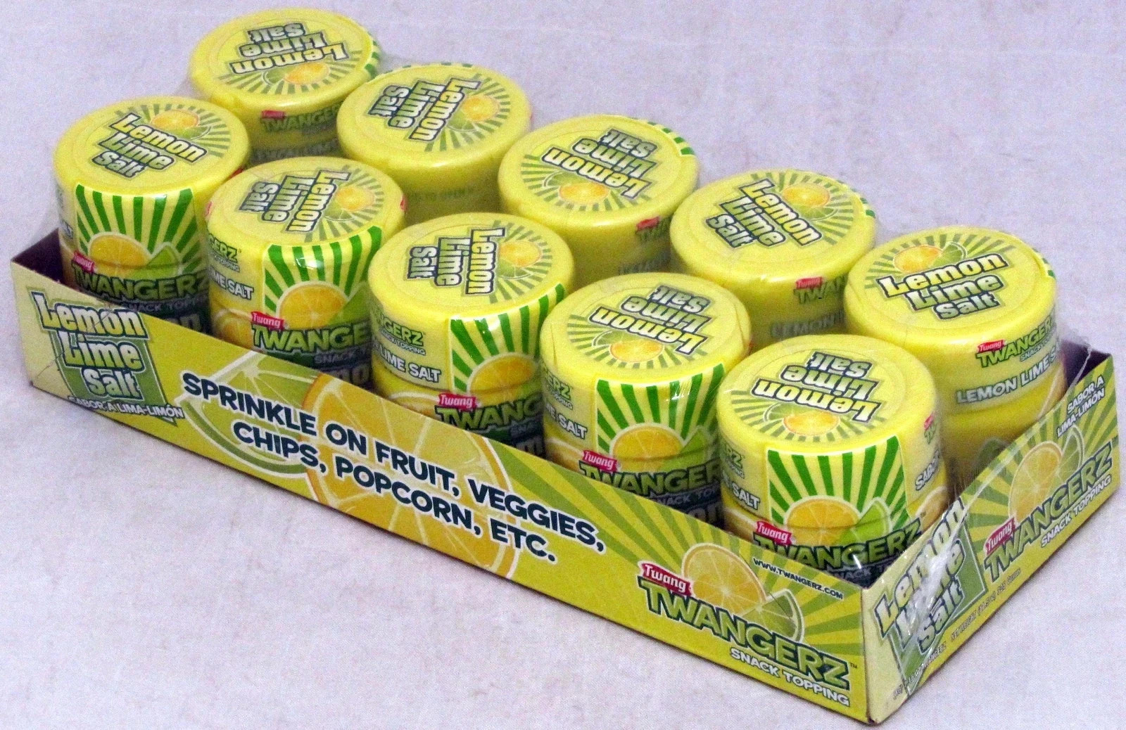 Twang Twangerz Lemon-Lime Salt 10 Pack 1.15oz Bottles Cocktail Beer Rimmer