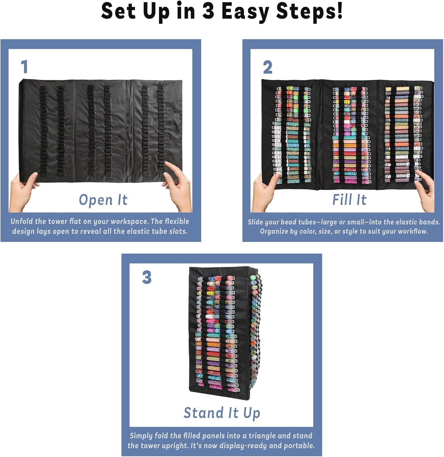 Mini Bead Tower Organizer - Portable Craft Storage Solution=
