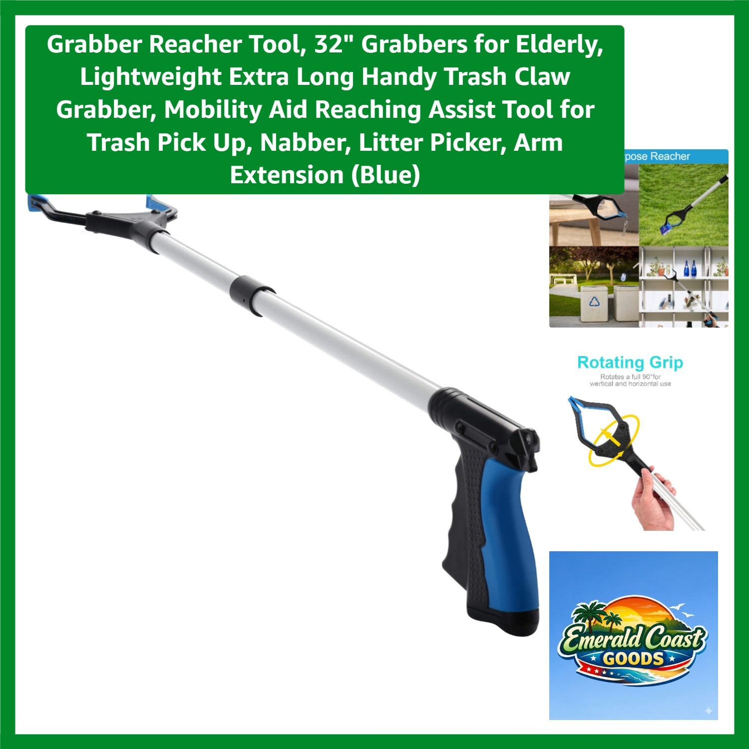Grabber Reacher Tool, 32" Grabbers for Elderly, Lightweight Extra Long Handy ...