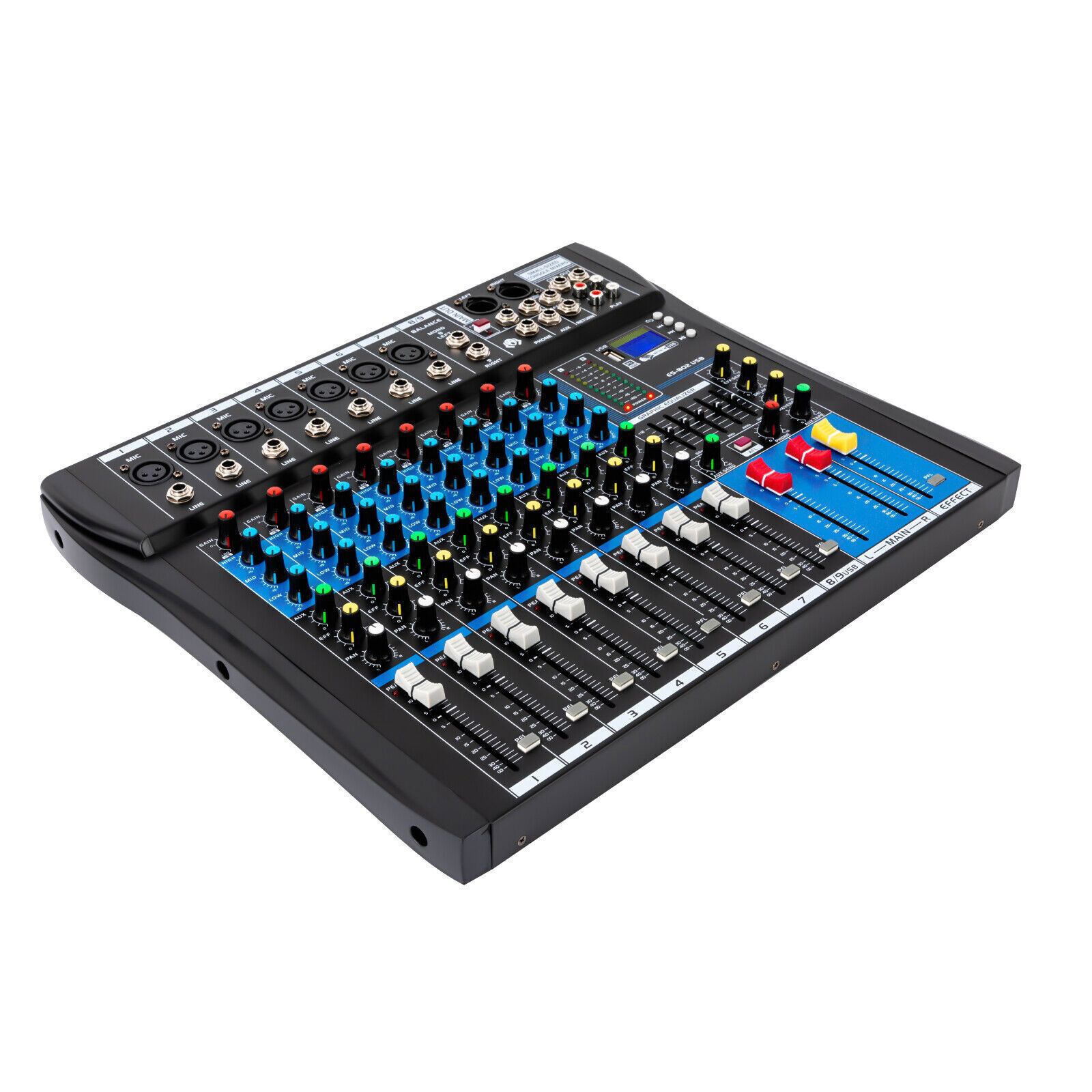 8 Channel Professional Bluetooth Live Studio Audio Mixer USB Mixing Console SALE