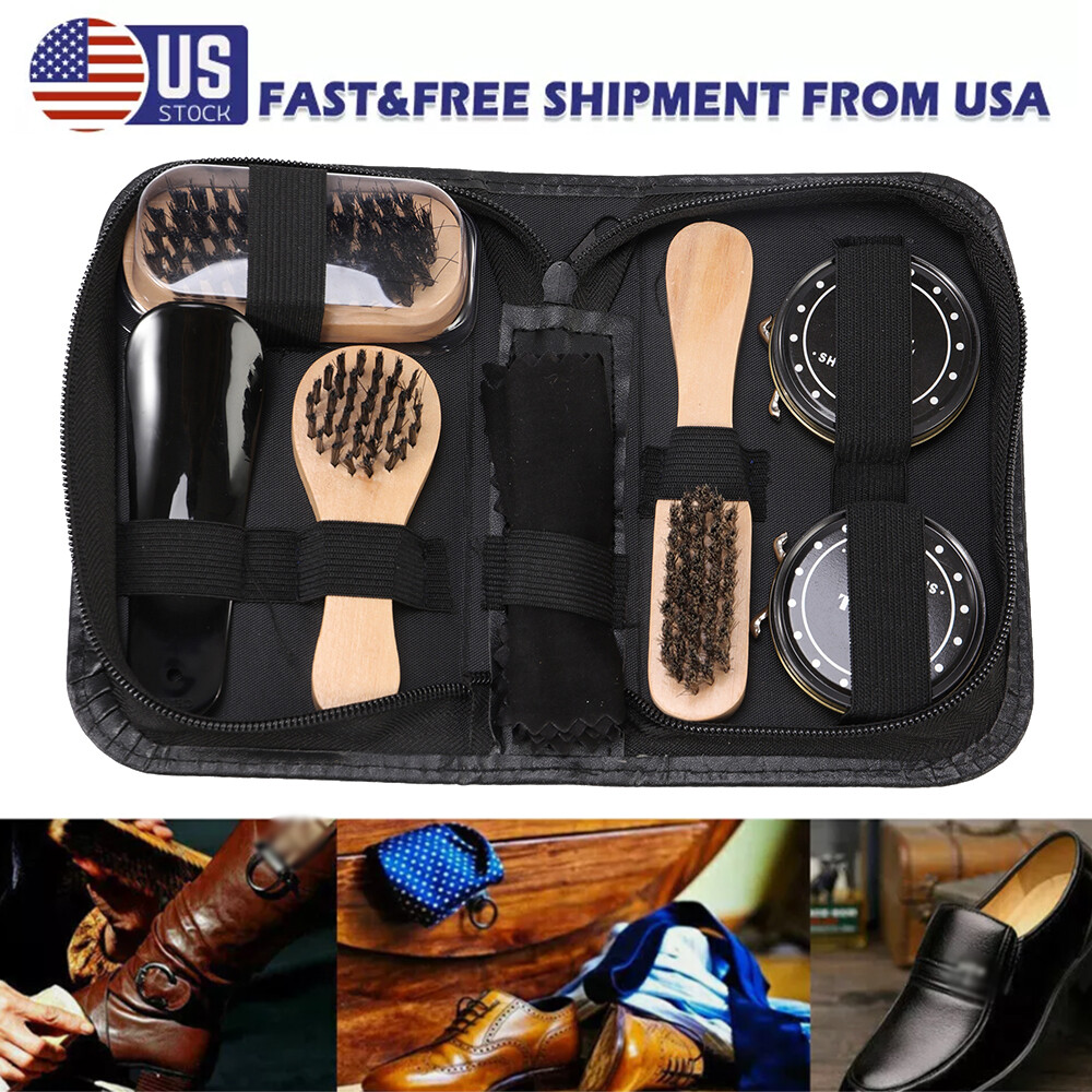 Shoe Cleaning Polish Shine Care Kits Set For Leather Boots Shoes Sneakers