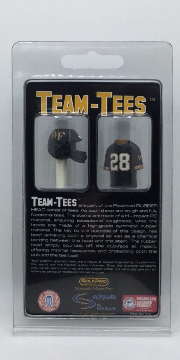Wake Forest Demon Deacons Golf Pro Rubber Head Team Tees, 4 Total Tees ⛳🏈