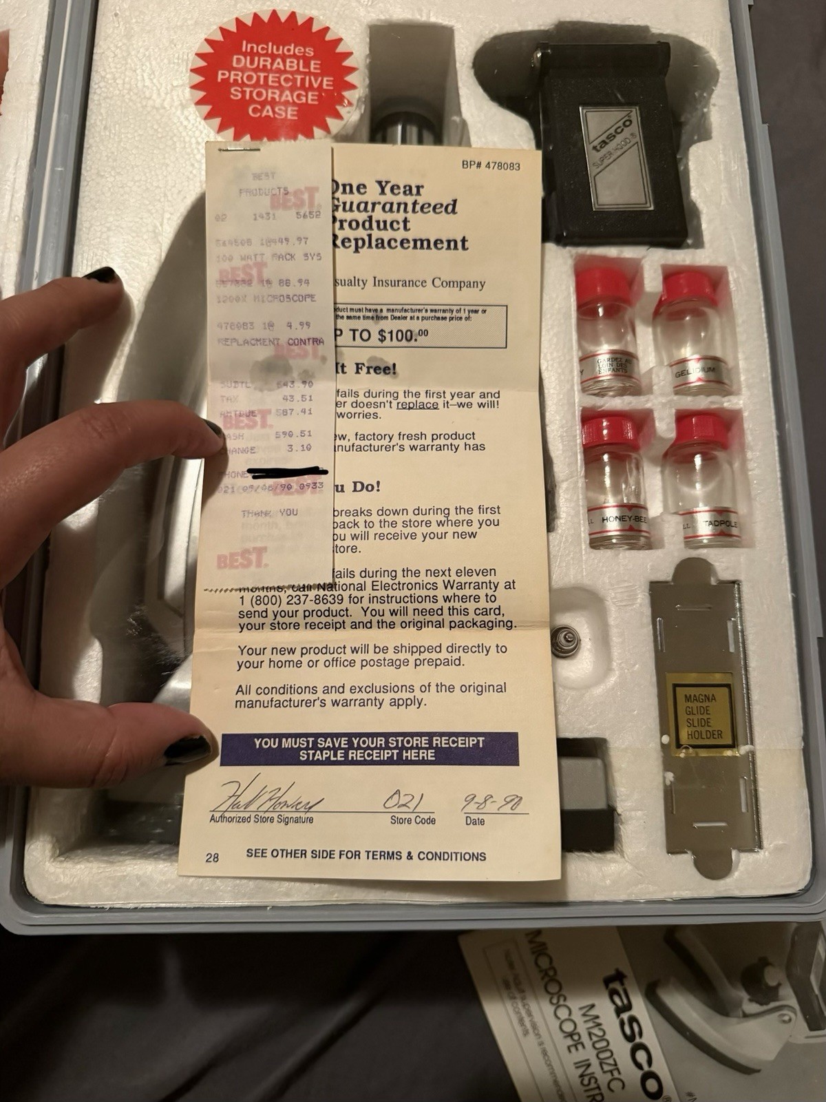 Tasco M120ZFC Microscope 1200x Kit with Accessories and Case