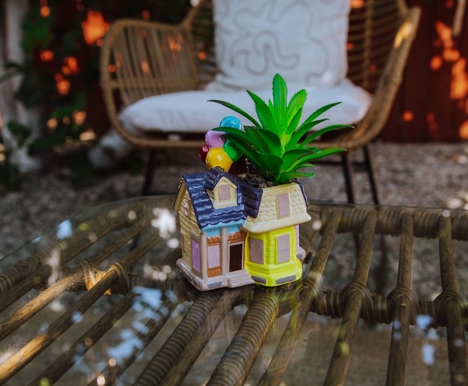 Disney and Pixar Up House 5-Inch Ceramic Mini Planter with Artificial Succulent