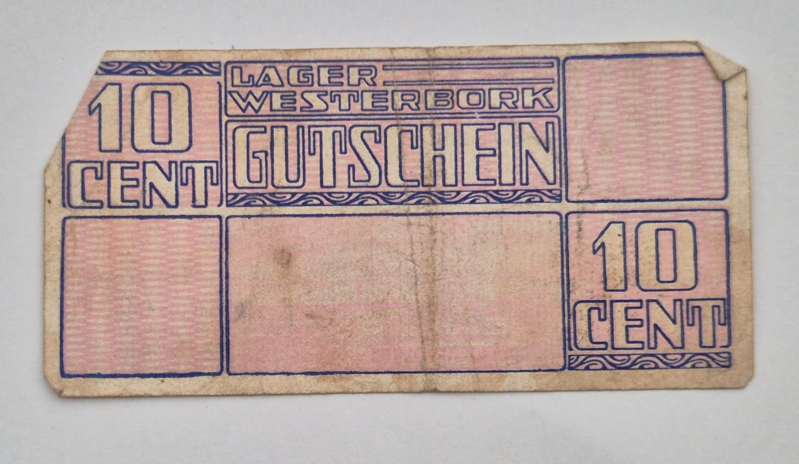 Concentration Camp "Westerbork" Netherlands 1944 10 CENT WITHOUT WATERMARK