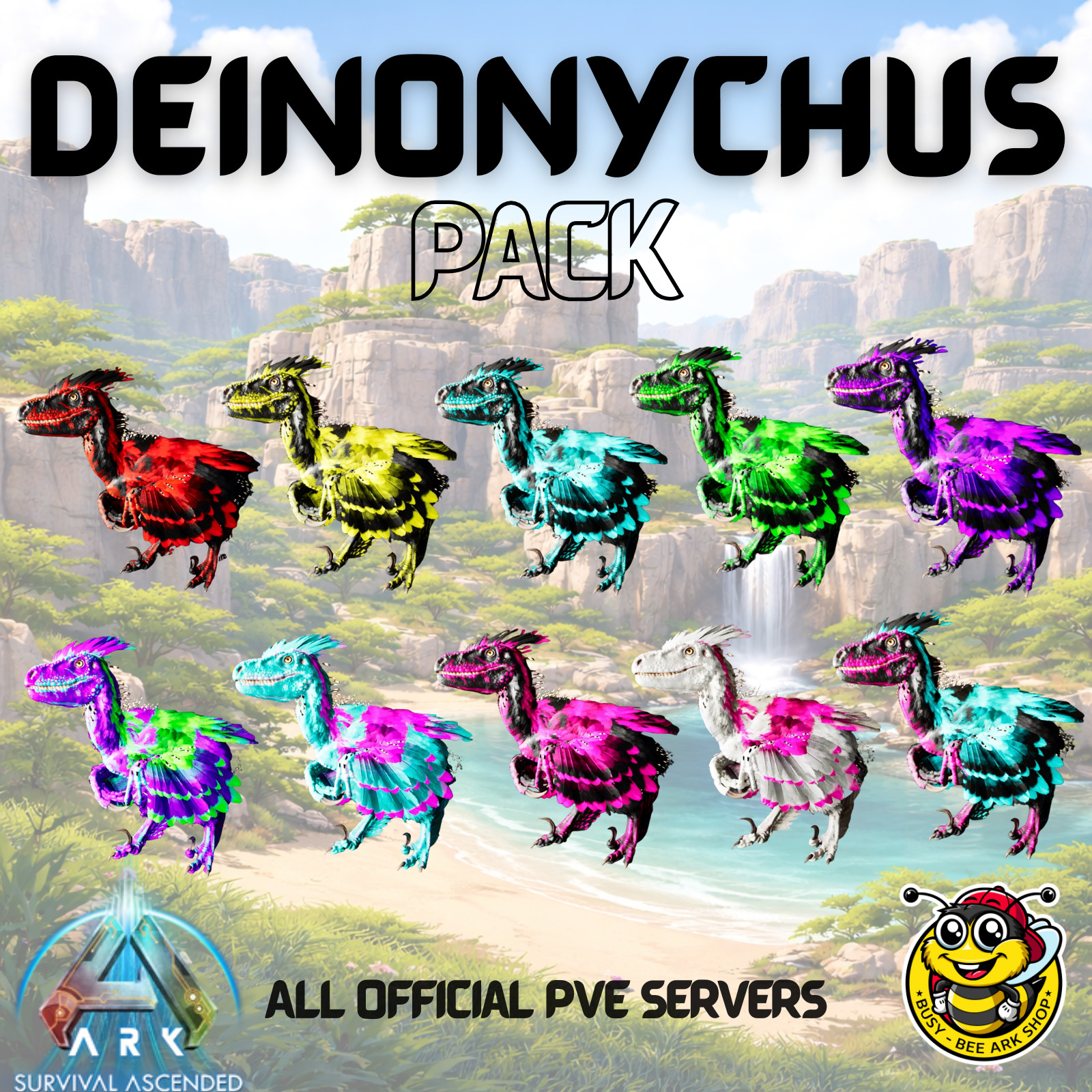 Ark Survival Ascended PvE Deinonychus Pairs & Packs PC/XBOX/PS