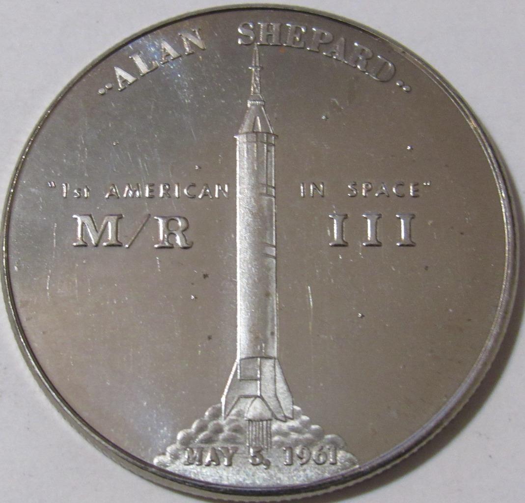 MERCURY REDSTONE III (MR) COIN ALAN SHEPARD UNCIRCULATED 1ST AMERICAN IN SPACE