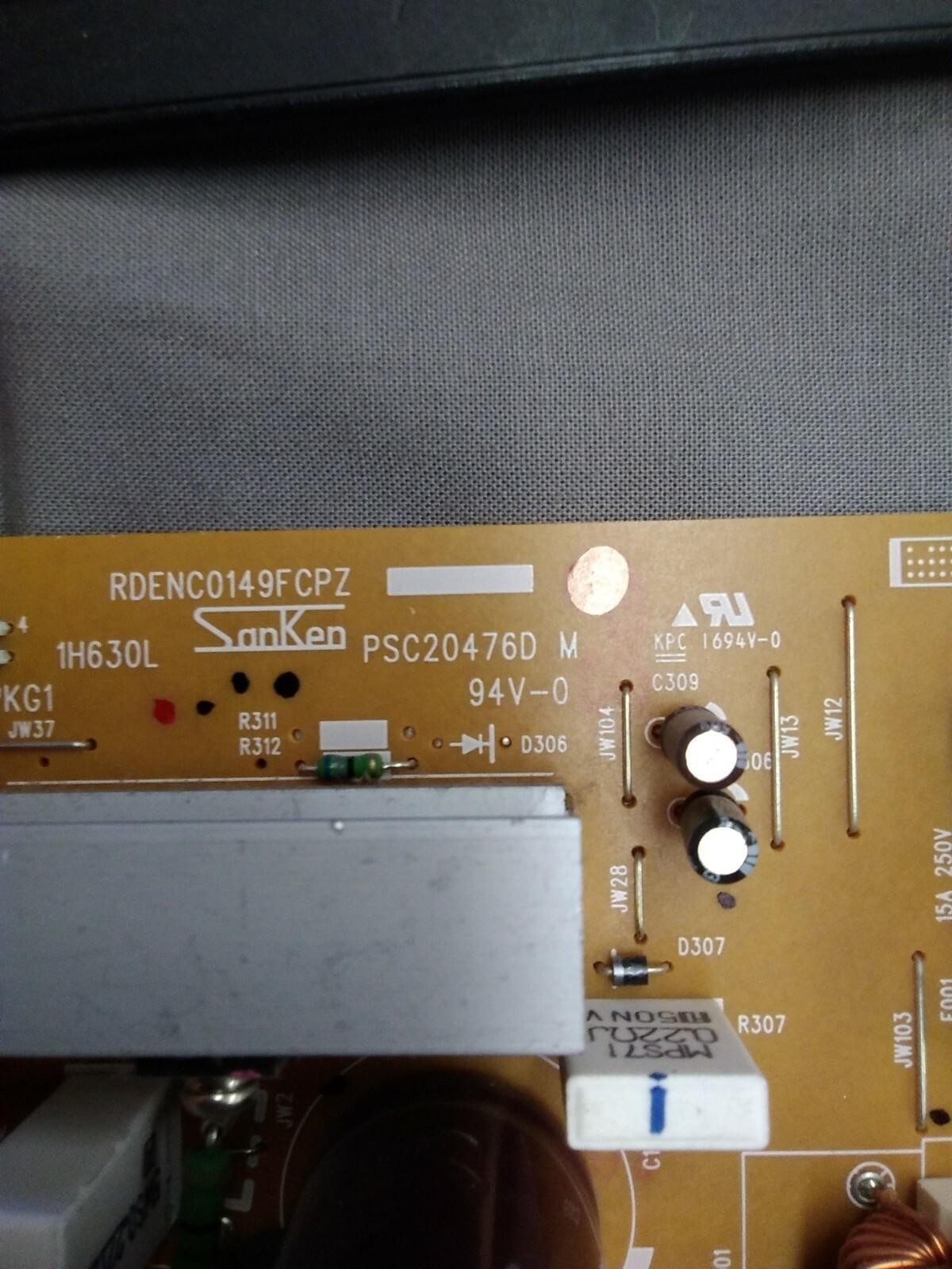 Sharp RDENC0149FCPZ PSC20476D Power Supply Board