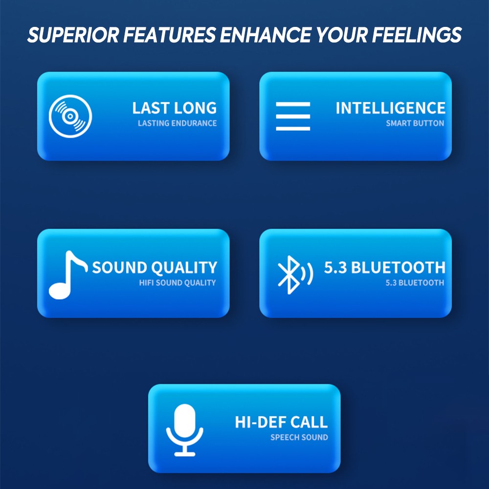 Mpow Bluetooth Wireless Earbuds Headsets Earphones Headphones for iPhone Android