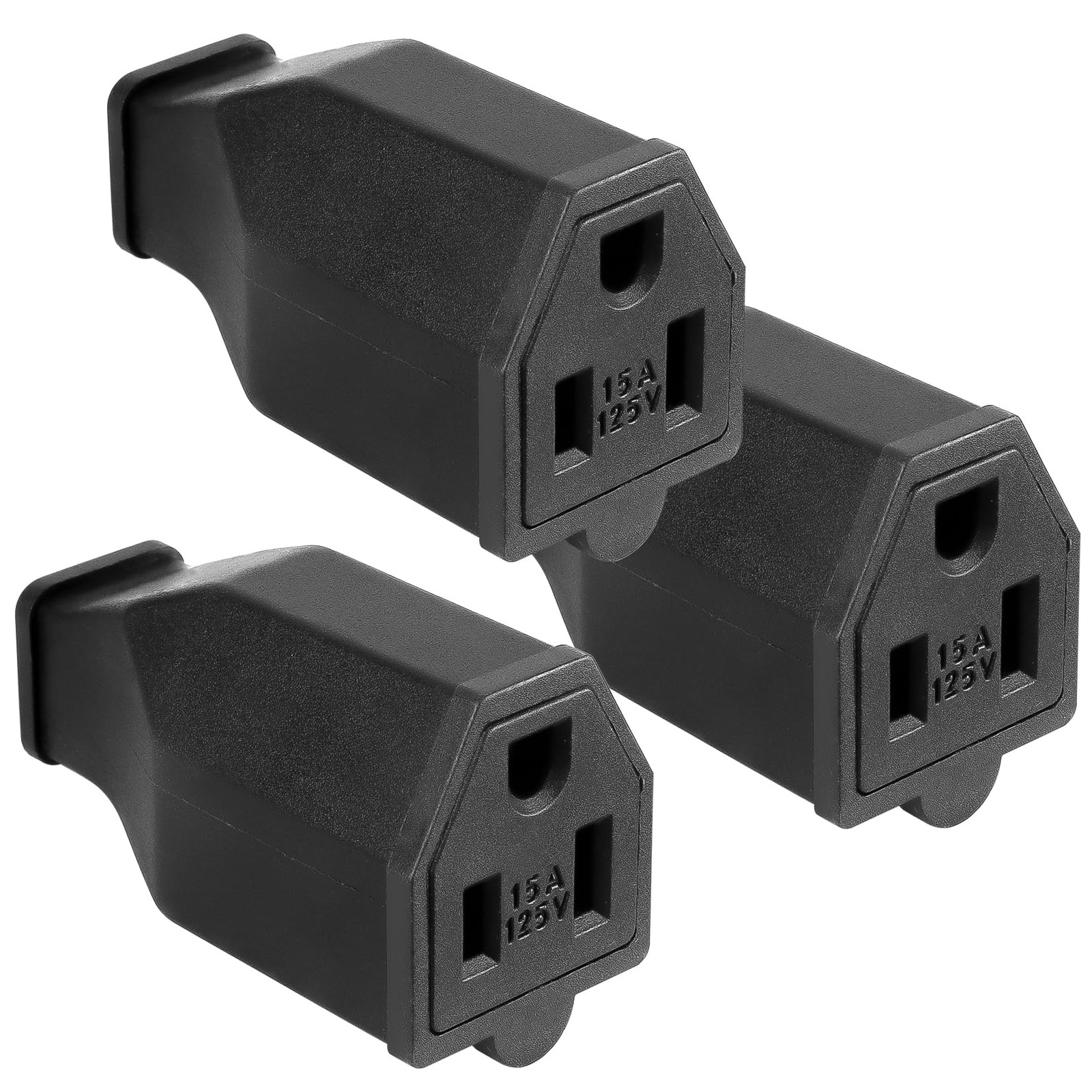 Grounding Plug Female 15A 125V, 3 Pack