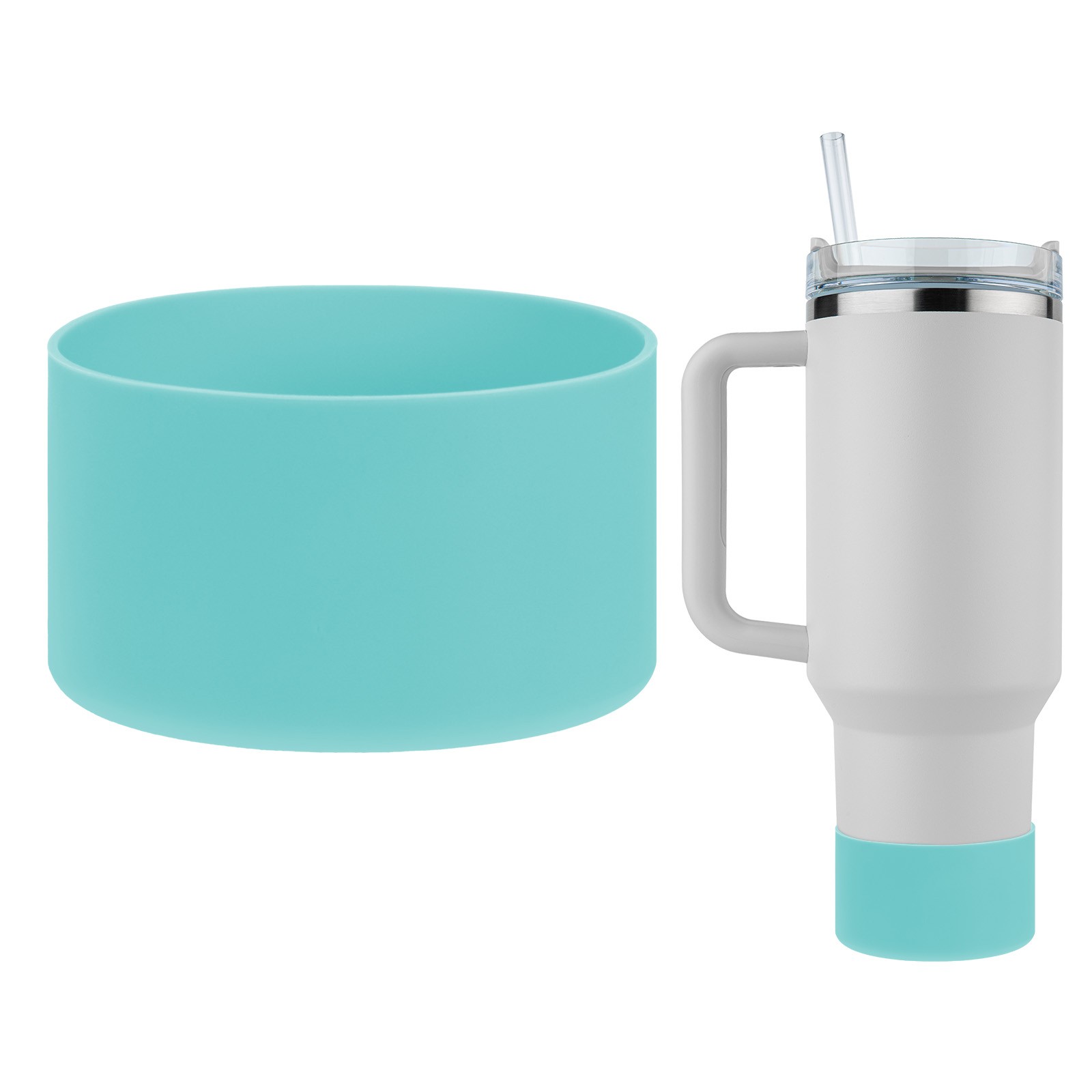 Silicone Water Bottle Boot [1PCS] - Anti-Slip Protective Sleeve [Emerald Green]