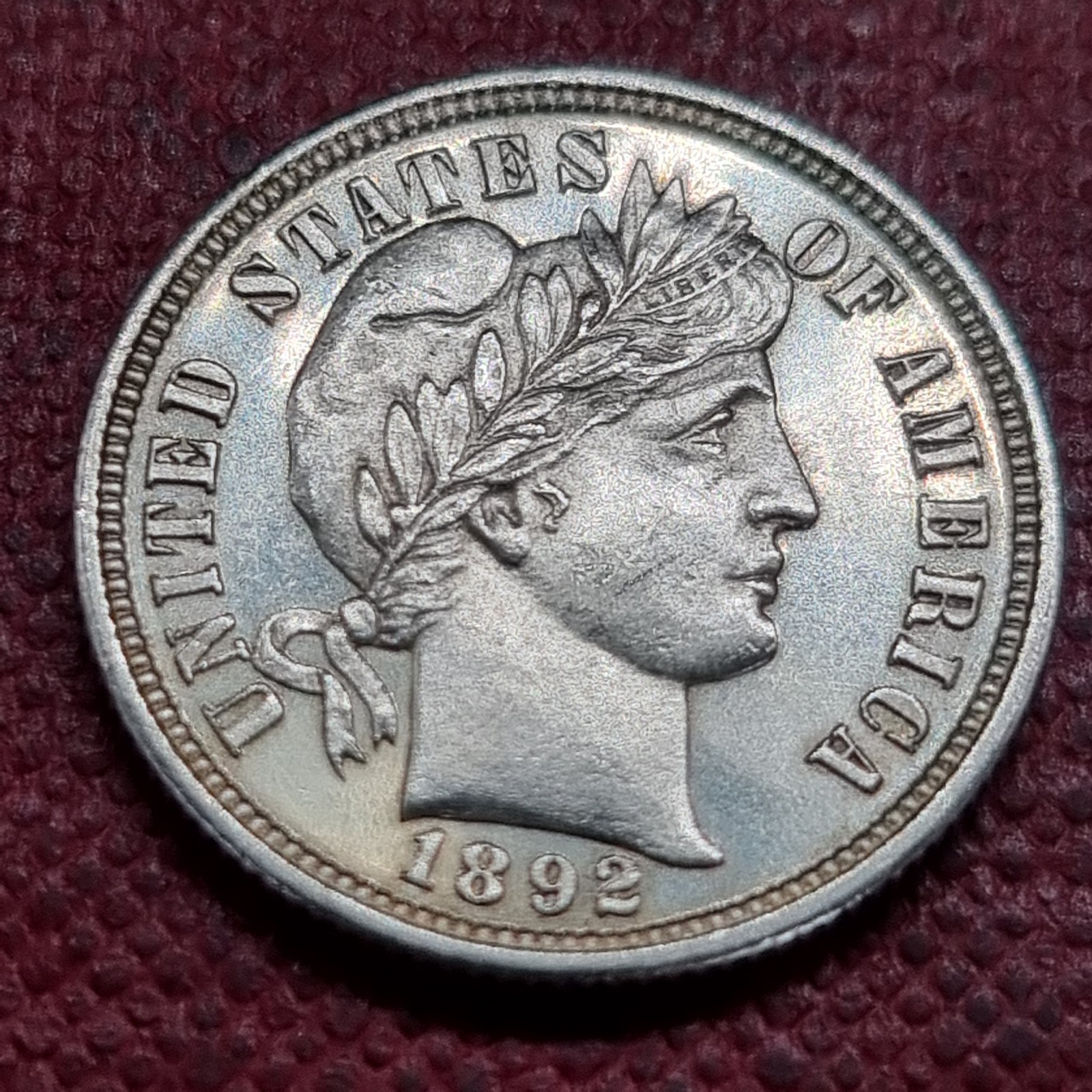 1892 PROOF Barber Dime 10c UNC Uncirculated #100157
