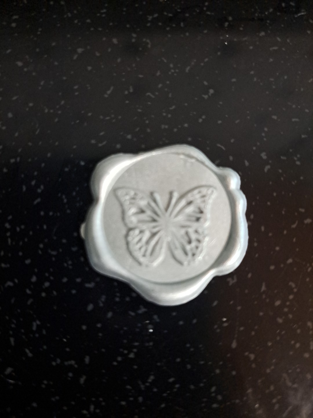 Self Adhesive Wax Seals, Peel and Stick Butterfly. Pack of 25