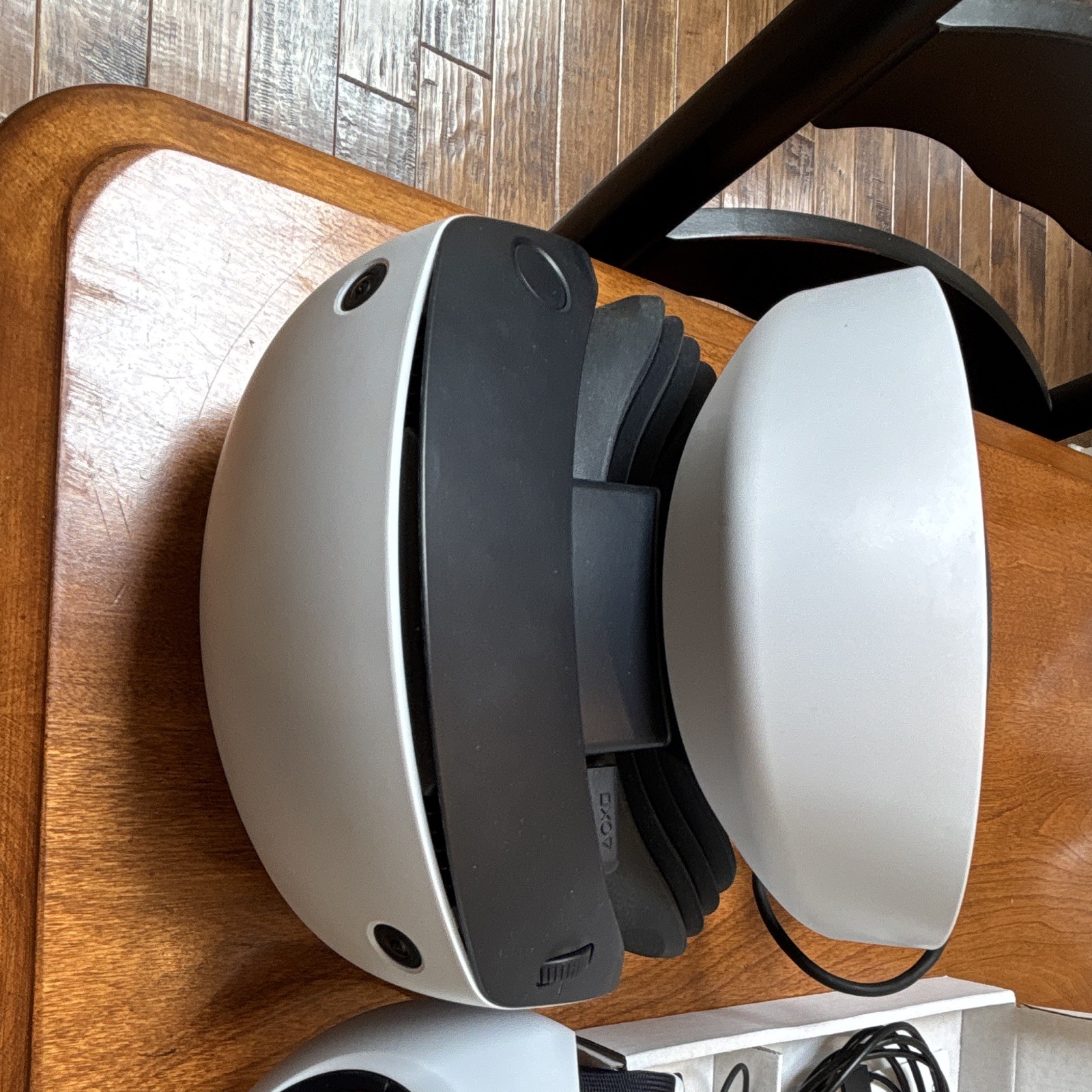 Sony playstation vr2 with controllers, charging dock, no game.