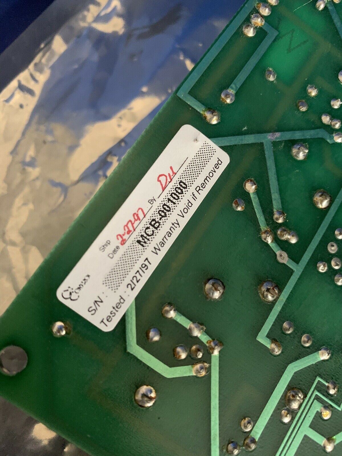 GET Control MCB-01 PCB Assy, Used