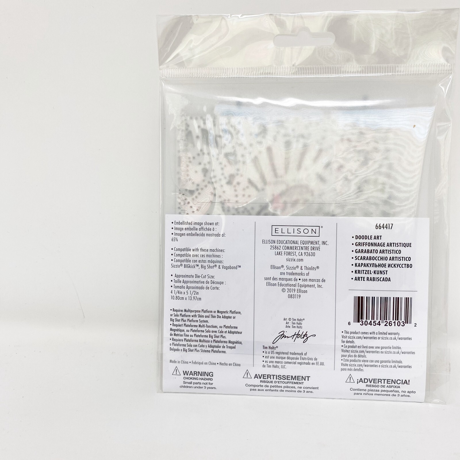 Sizzix Thinlits Tim Holtz Doodle Art Cutting Dies Card Making 664417 New