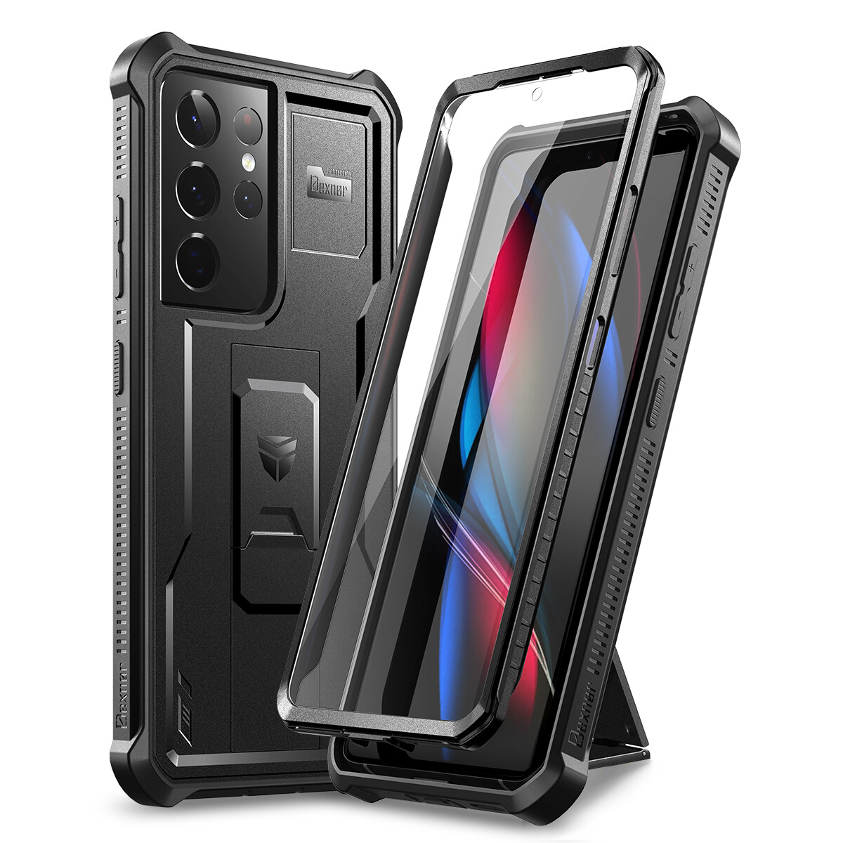Dexnor Full Body Case for Samsung Galaxy S21 Ultra 5G Screen Protector & Stand
