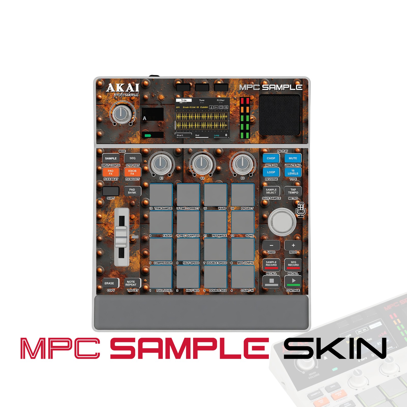 Akai MPC Sample Skin / Rusted Iron Beat