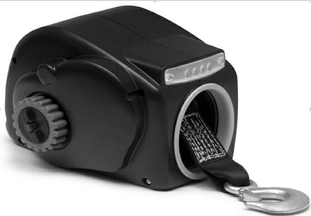 10000LBS 12V Electric Trailer Winch With Strap For 24ft Boat Freshwater Black.