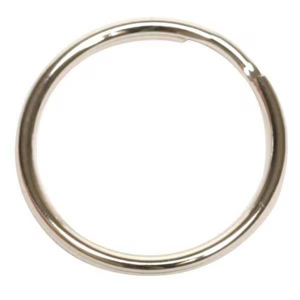 Manufacturer Varies Split Key Ring, Gray, Steel, Nickel Plated 25 PK 1F099