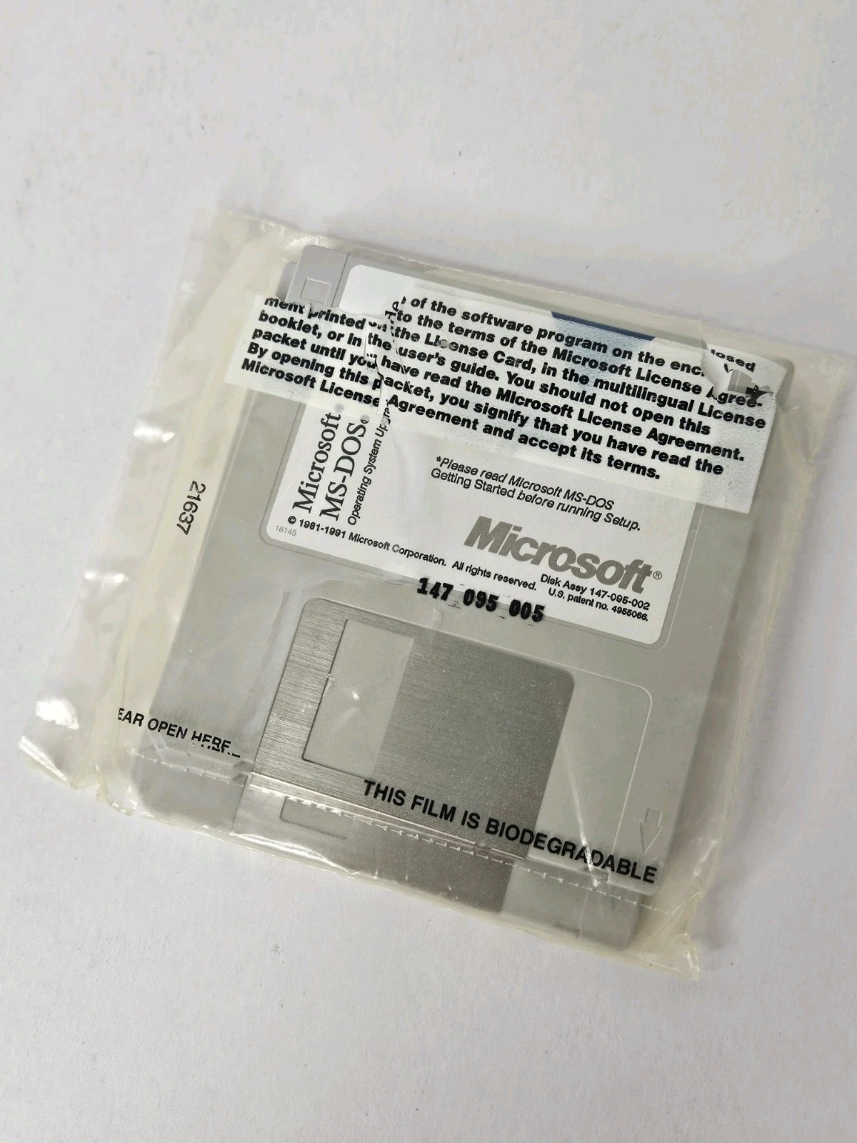 Microsoft MS-DOS 5.0 Upgrade 3.5" Software Operating System Disks NEW Open Box