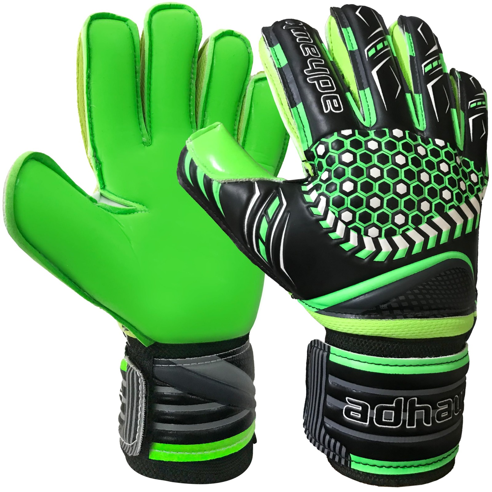 Adhawk Goalkeeper Gloves - Premium Quality 6 - For 8 to 10 Years Old, Green