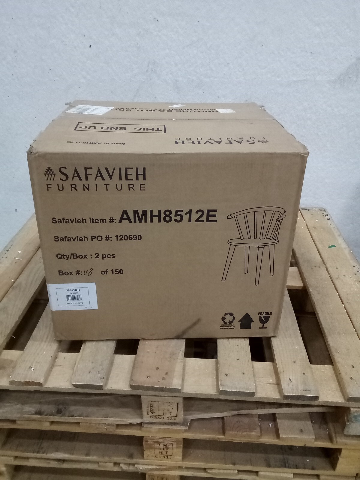 Safavieh Curved Spindle Side Chair, Reduced Price 2172722859 AMH8512E