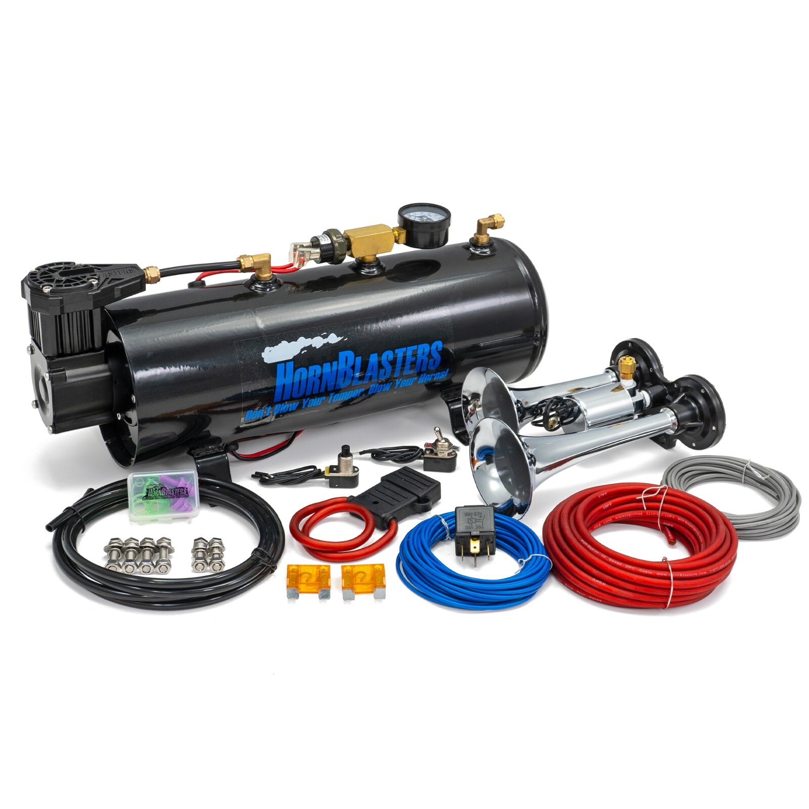 HornBlasters Spocker 3-Liter Air Horn Kit - 12V - Extremely Loud