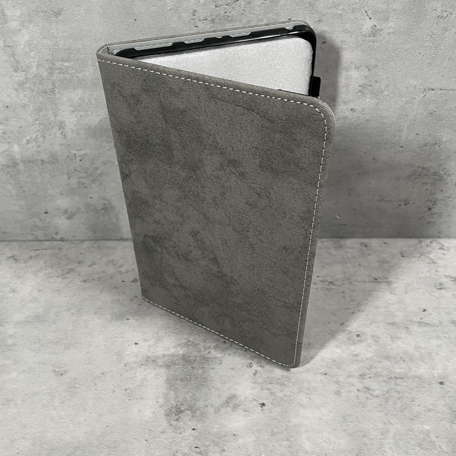 NEW Amazon Fire 2022 HD 8 Tablet Case Gray Denim Multi Pocket Functional