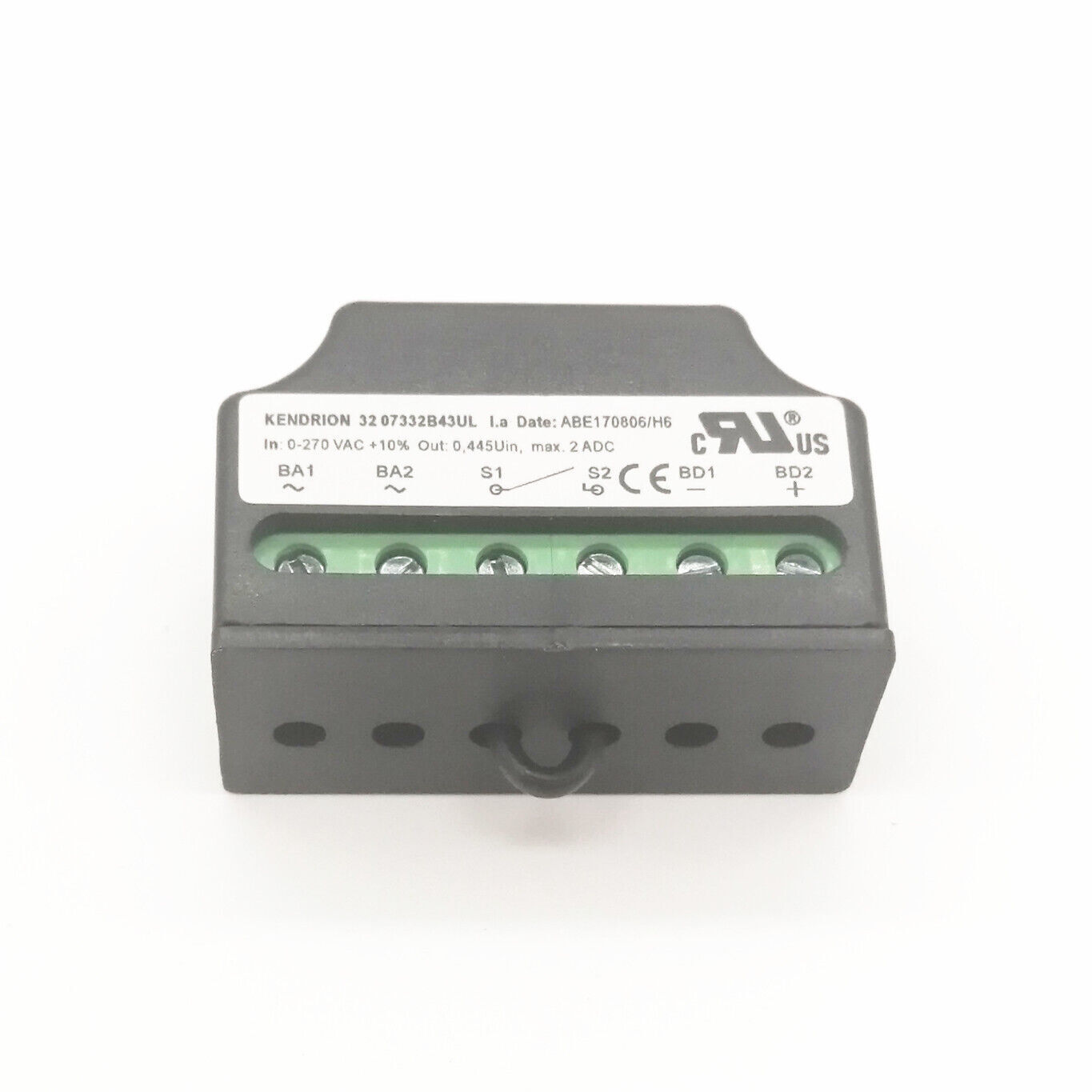 32 07332B43UL Half Wave Rectifier For KENDRION 0-270VAC+10% 0.445Uin Max2ADC
