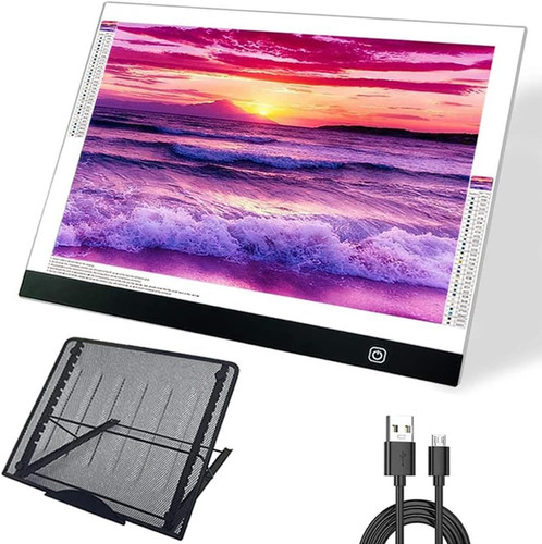 A3s Light Pad Kit with Metal Stand - Sponake LED A3S Kits, Black white grey