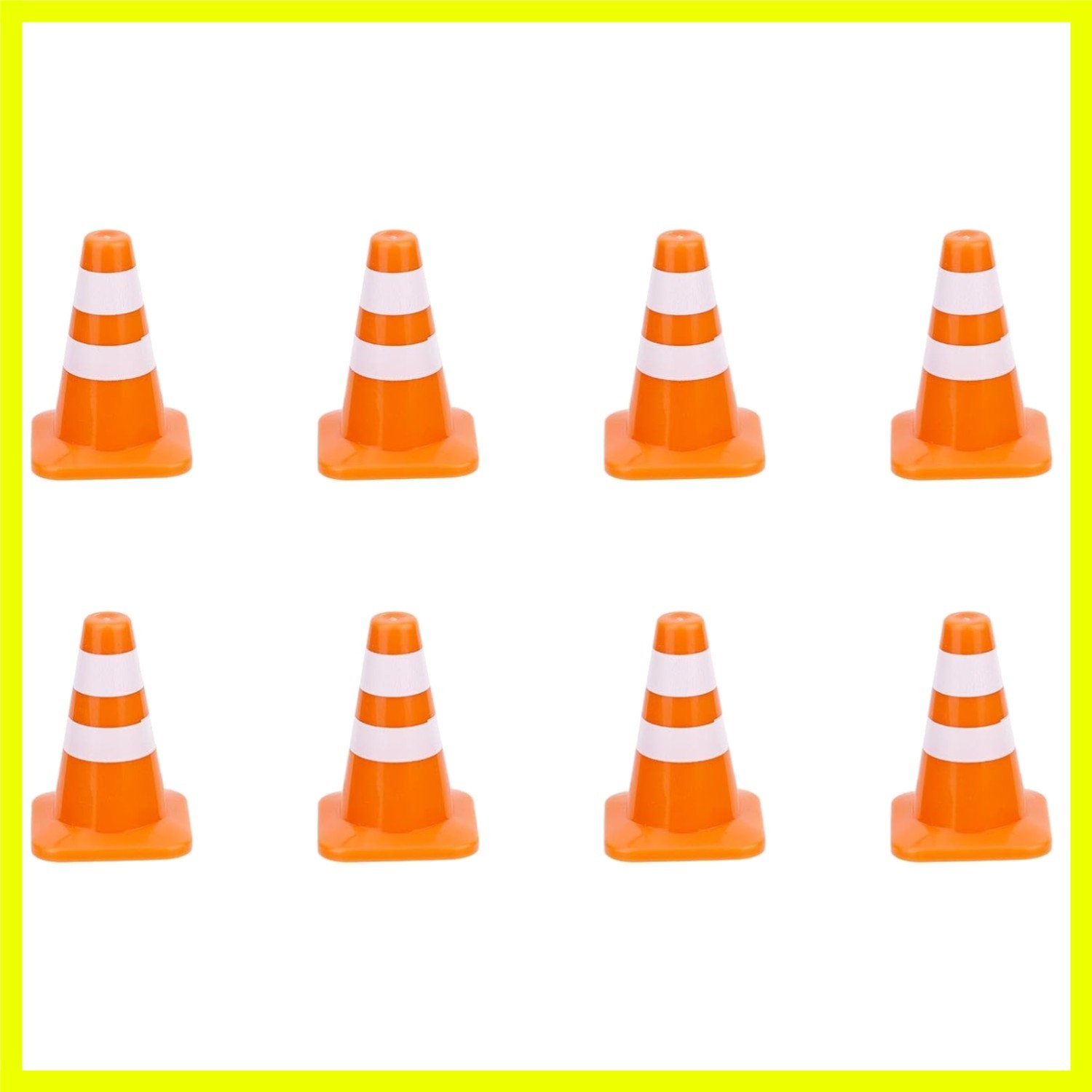 8pcs Mini Traffic Cones, 1.38in Small Safety Construction Cones Road Tiny Cau...