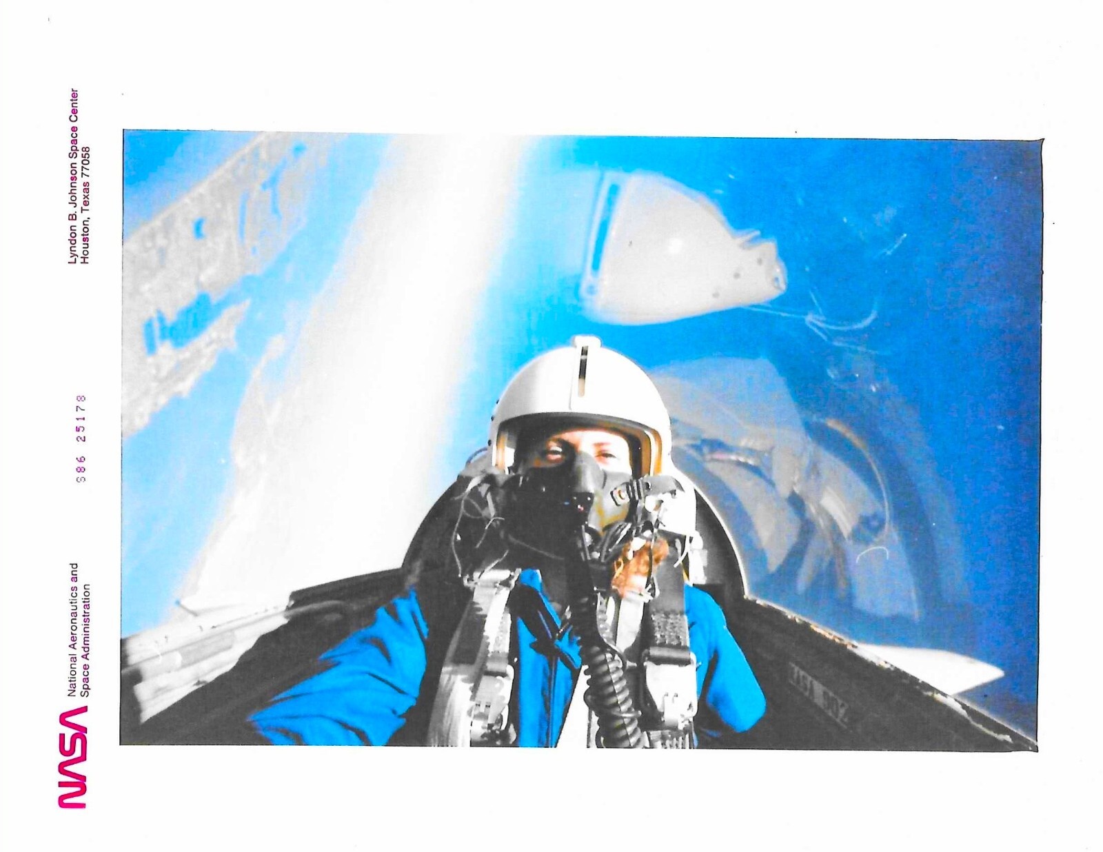 STS 51-L  PHOTOCOPY OF ORIGINAL NASA PRESS PHOTO - Christa McAuliffe TRAINING