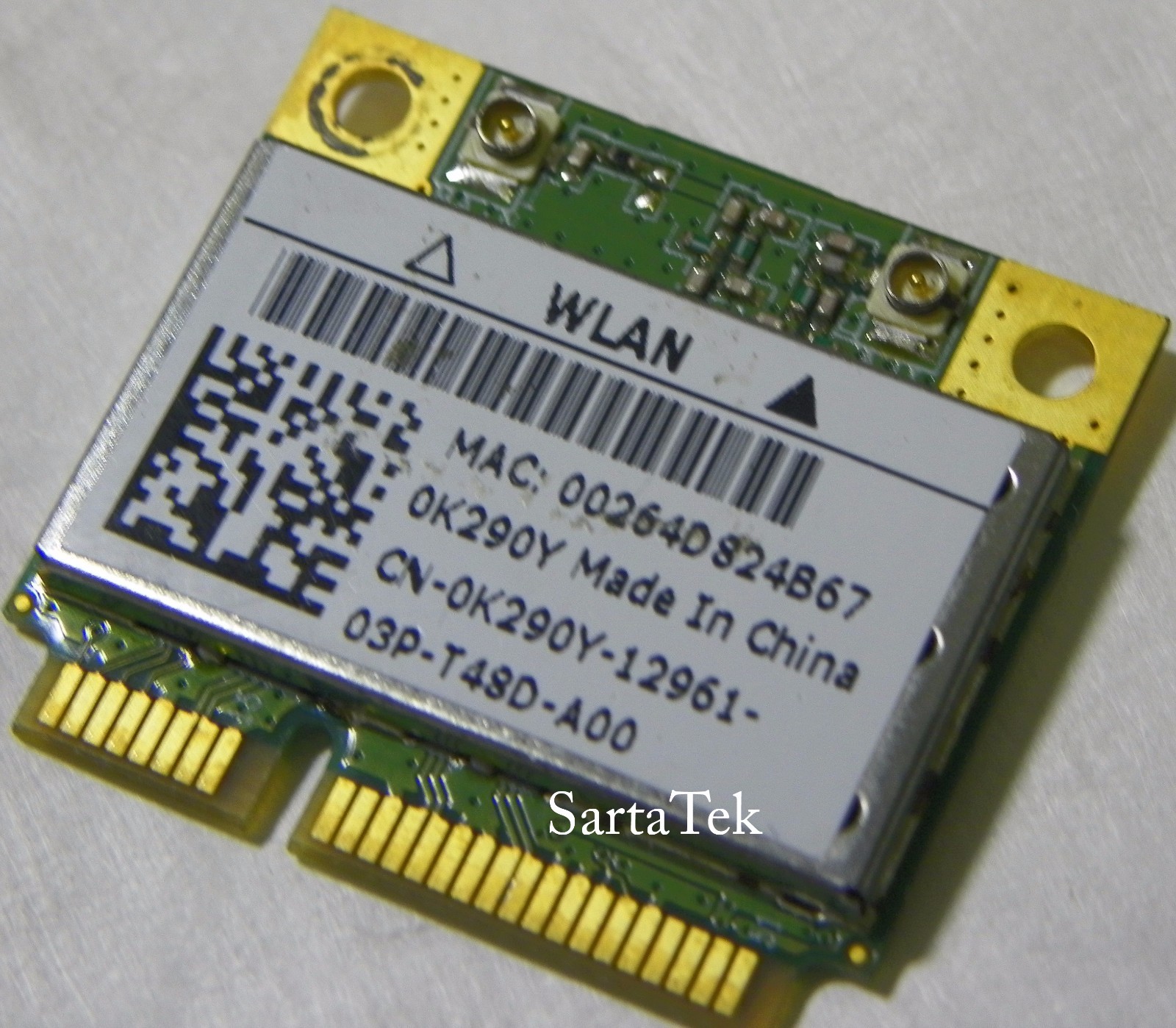 Original Dell Wireless K290Y 802.11B/G/N AR5B95 AR9285 PCIe Half