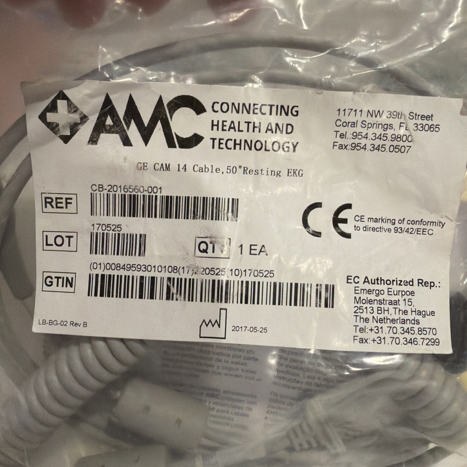 CAM 14 GE ECG cable Patient Cable GE Mac 5000 EKG interface main cable
