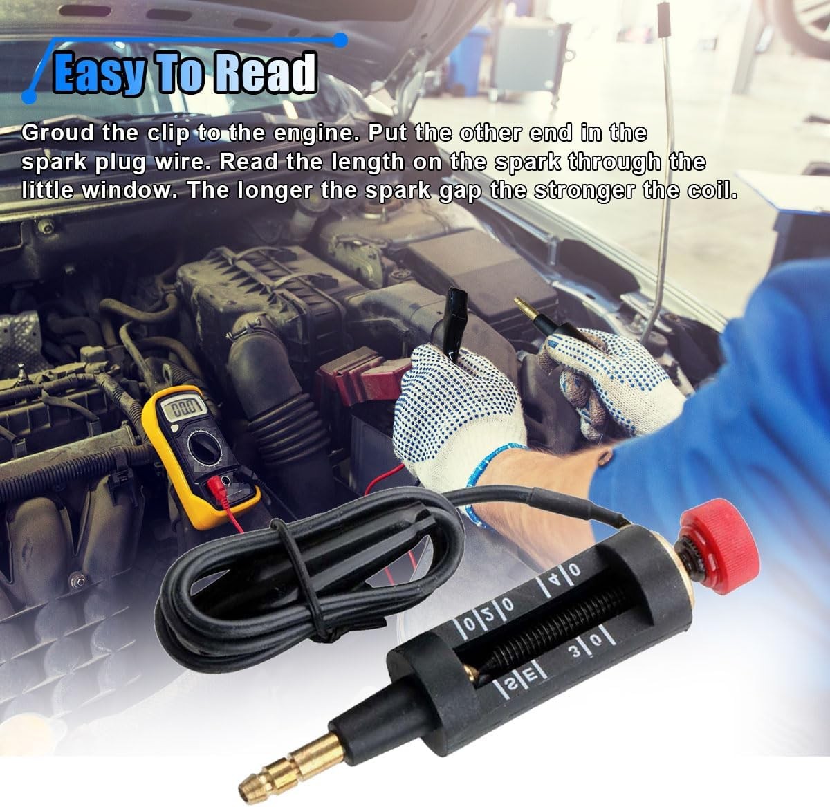 Car Spark Plug Tester, Adjustable Ignition System Coil Tester