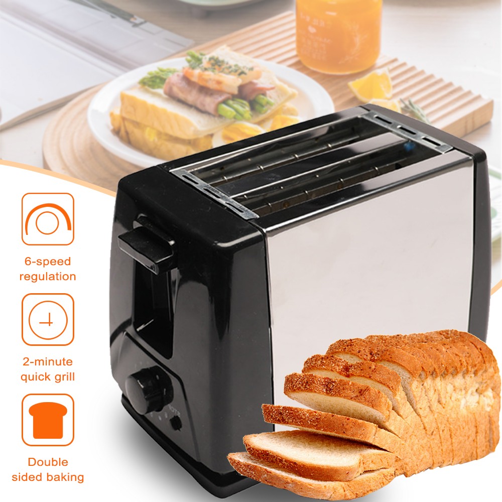 Black Toaster - 2 Slice - Stainless - Toast Boost - Wide Slot - ADX
