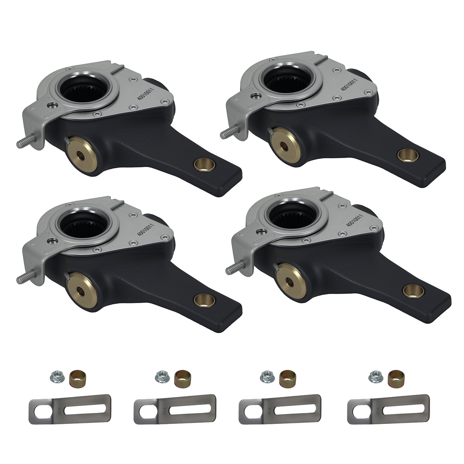 4x Automatic Slack Adjuster 28 Spline Teeth 5.5" Arm Length 40010011 40910416