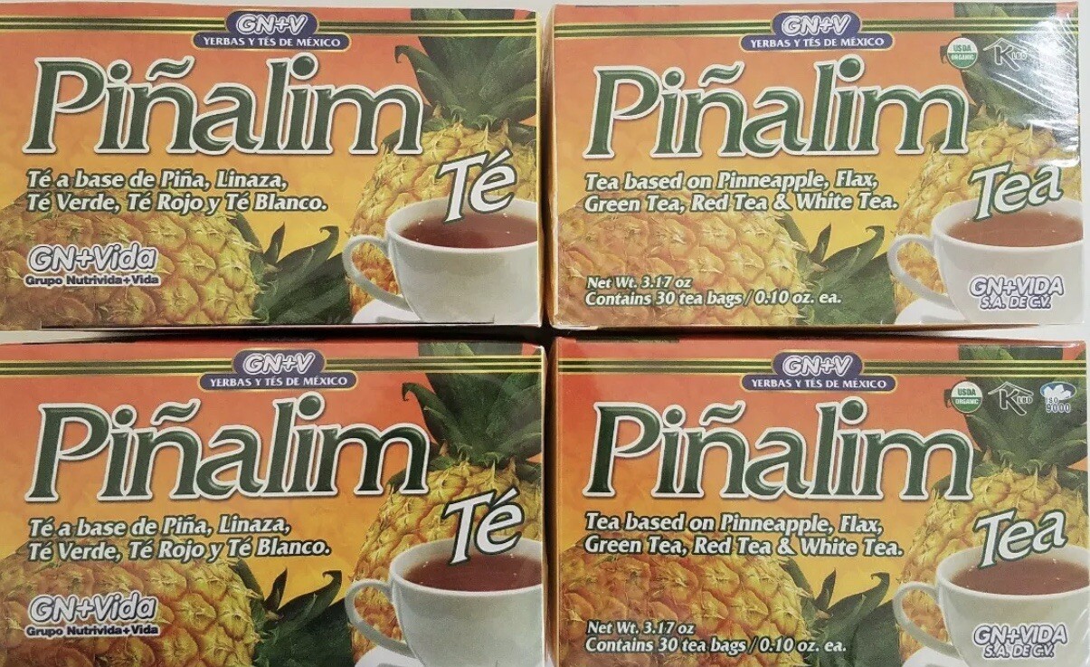 4 Pack Te Pinalim GN+Vida PiñalimTEA Te de Pina Pineapple Diet 120 Days!!