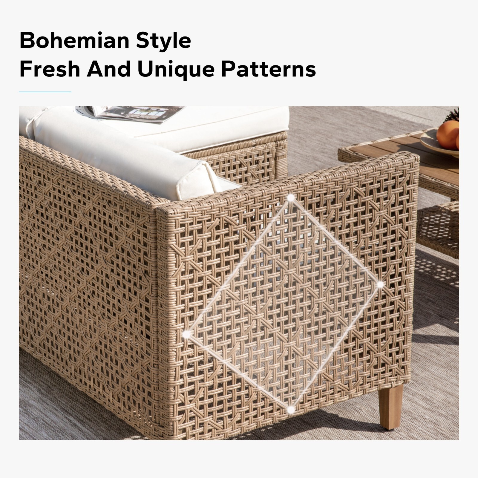 Rattan Furniture Outdoor Furniture Patio Conversation Set Outdoor Wicker Sofa
