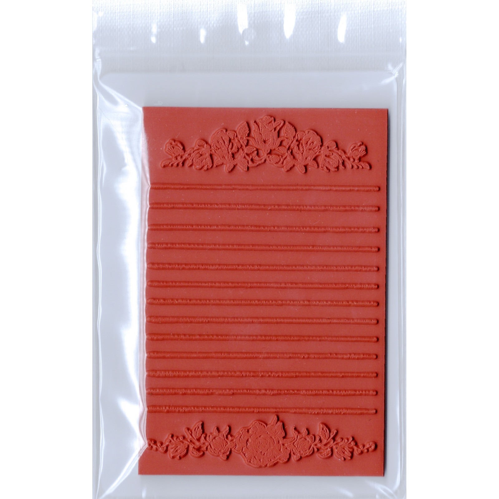 Deep Red Stamps Rose Journal Notes Rubber Cling Stamp