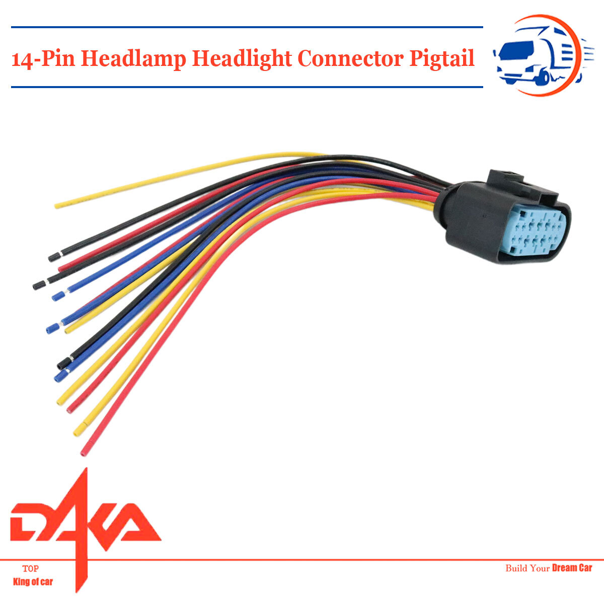 14-Pin Headlamp Headlight Connector Pigtail For 2012-2018 Ford Focus USA