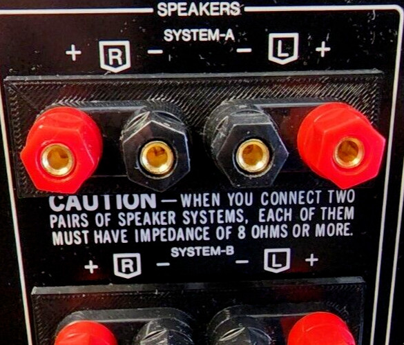 Compatible Sansui BA-2000 Amp Speaker Terminal Banana Plug Conversion