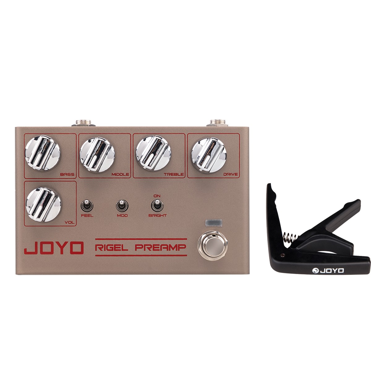 JOYO High Gain Overdrive Guitar Pedal Amplifier Real Amp Head Tone + Guitar Capo