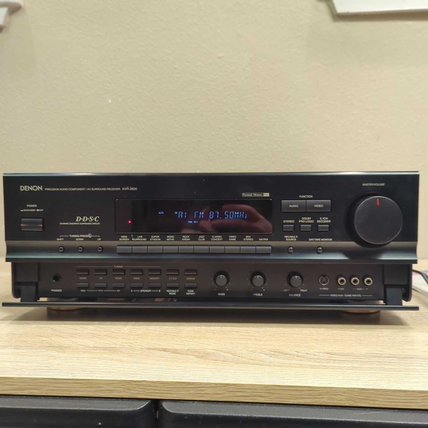 Denon AVR-2600 AV Surround Receiver + Remote & Operating Instructions Bundle