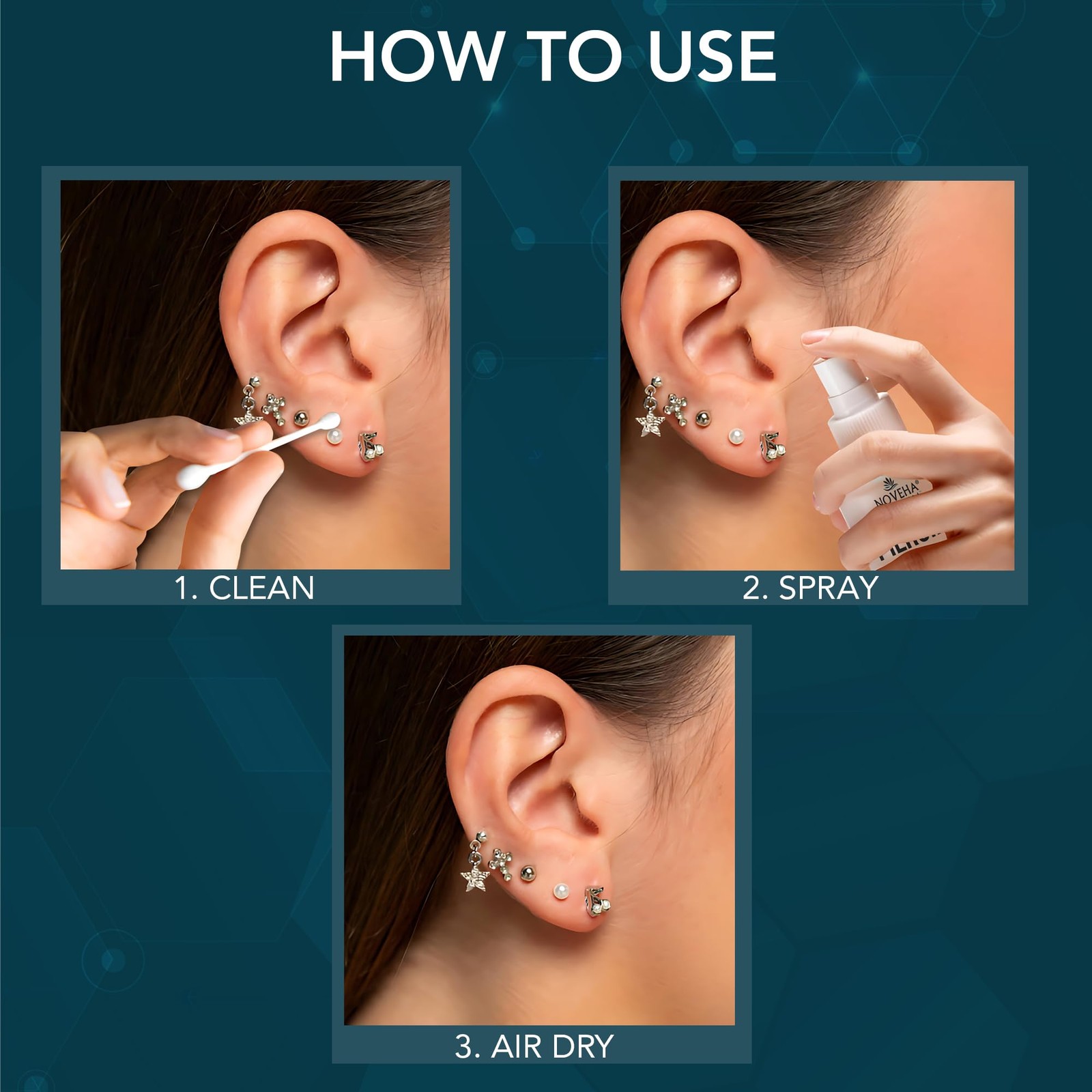 Piercing Aftercare Spray - Fast Cleaner Solution for Ear, Nose, and Belly Pie...