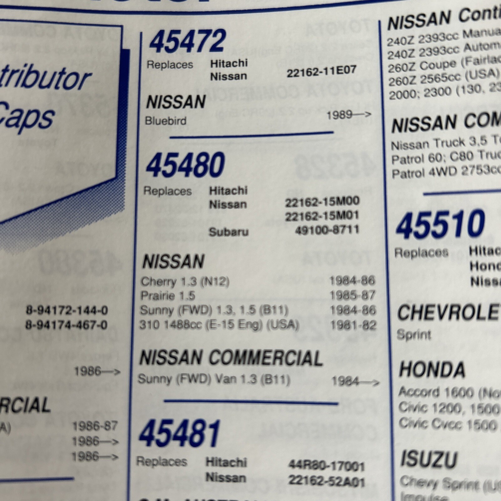 Nissan Cherry Distributor Cap