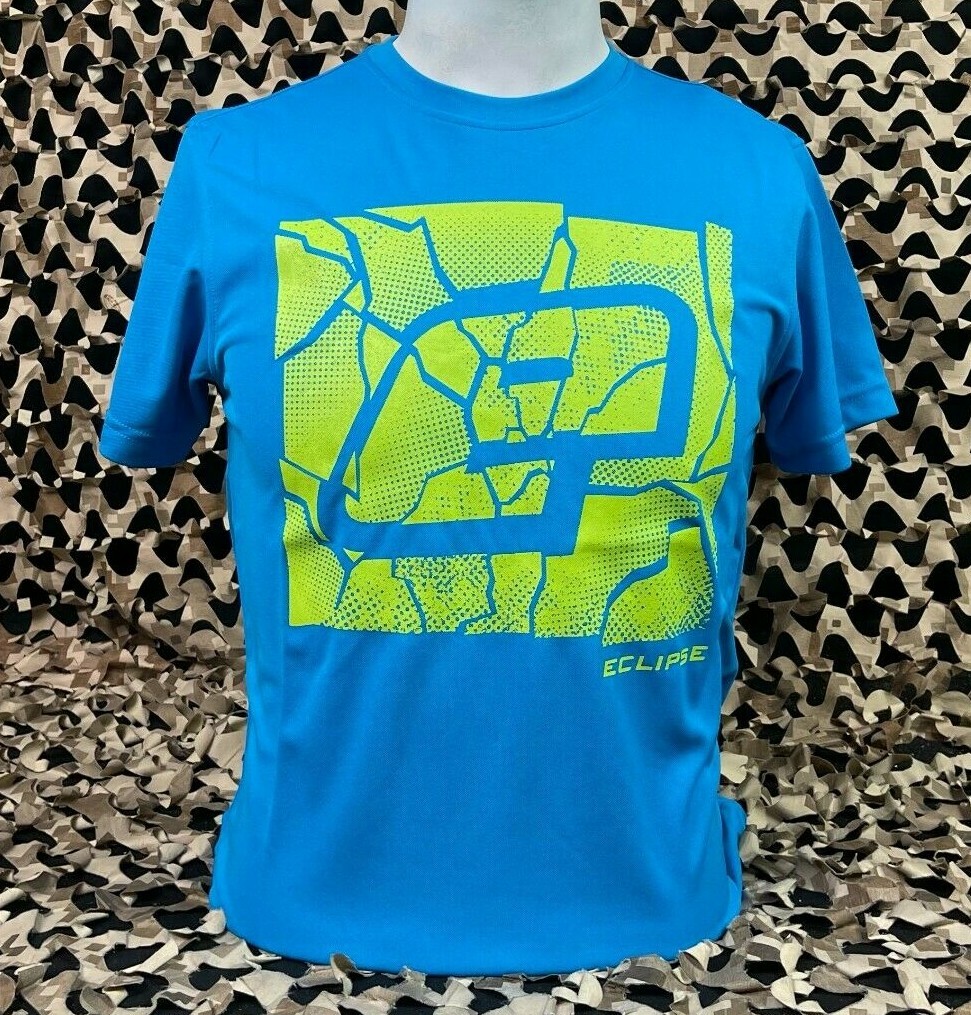 NEW Planet Eclipse Pro-Formance Men's Breaker T-Shirt - Cyan - Small