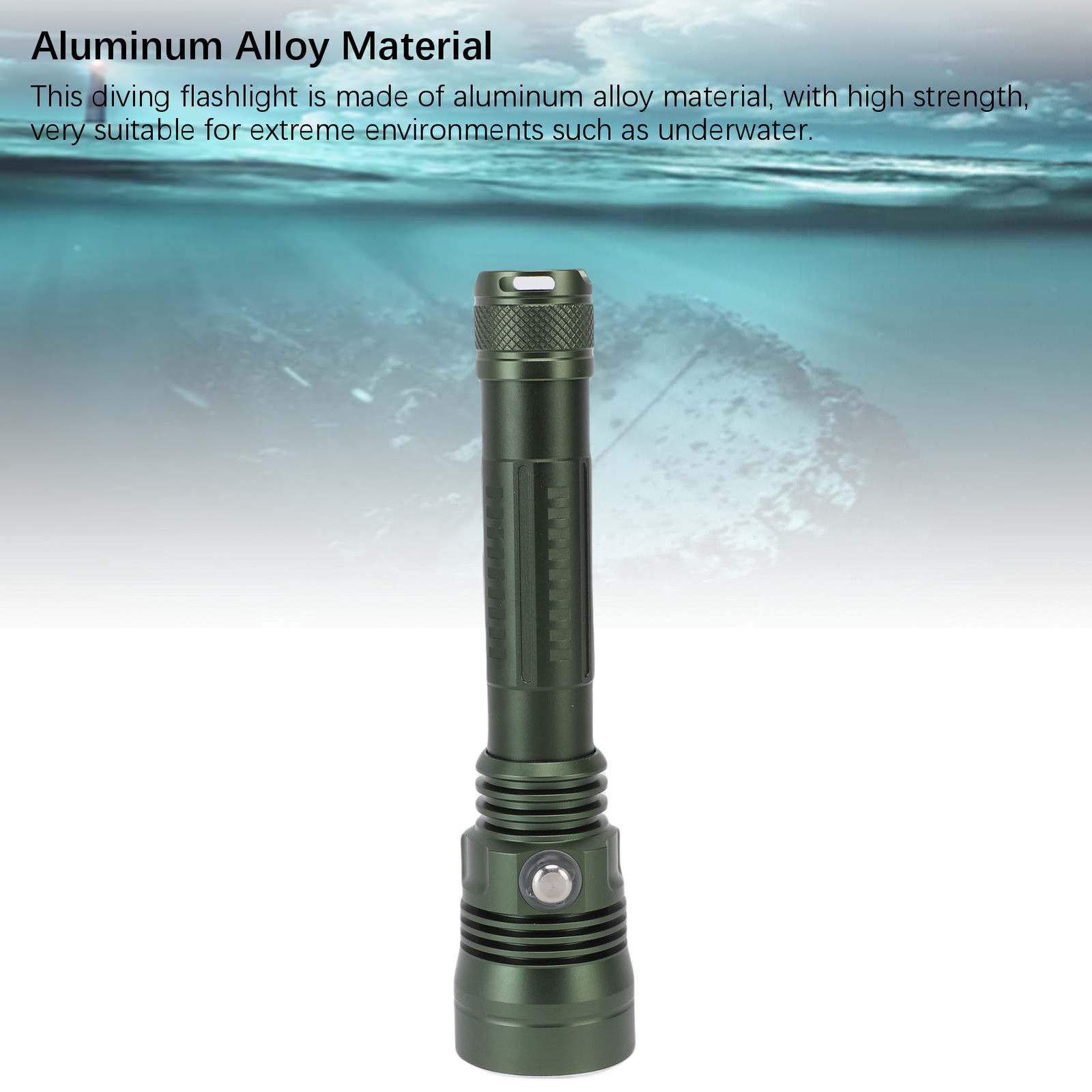 Dive Torch Diving Flashlight 80m Water Proof For Underwater Salvage