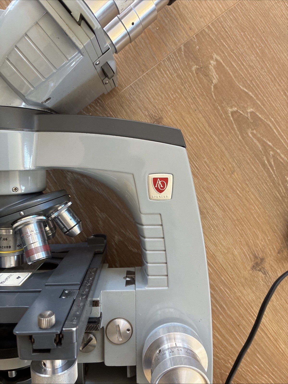 American Optical Spencer Microscope With Case From Estate